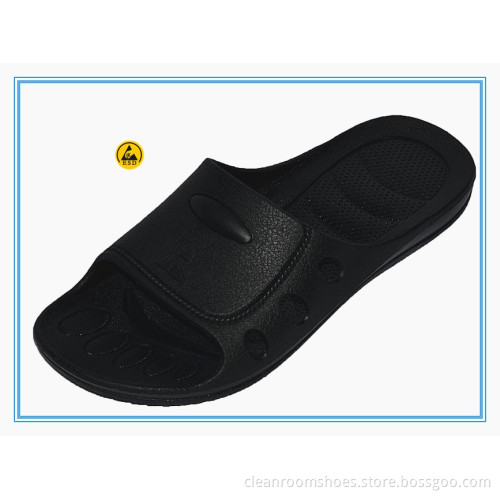 good quality black color spu(pvc foamed) cleanroom ESD SPU slippers